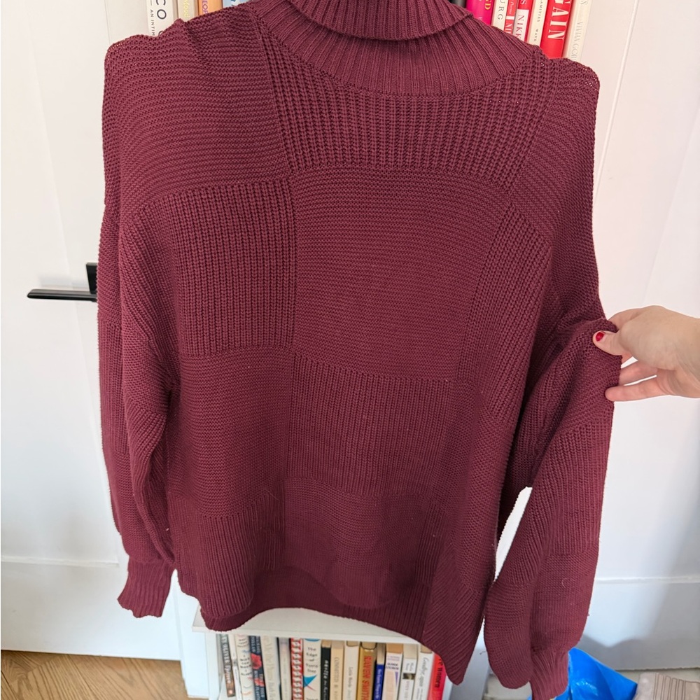 Staud Burgundy Sweater